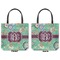Colored Circles Canvas Tote - Front and Back