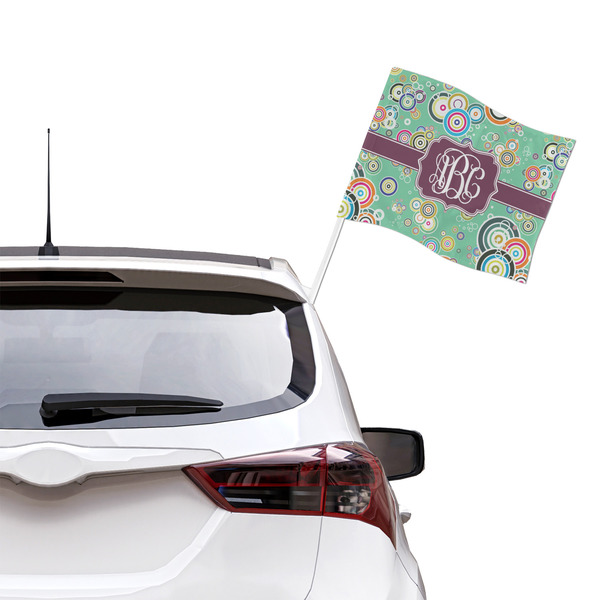 Colored Circles Car Flag - Large - LIFESTYLE
