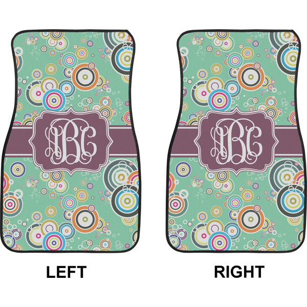 Colored Circles Car Mat Front - Approval