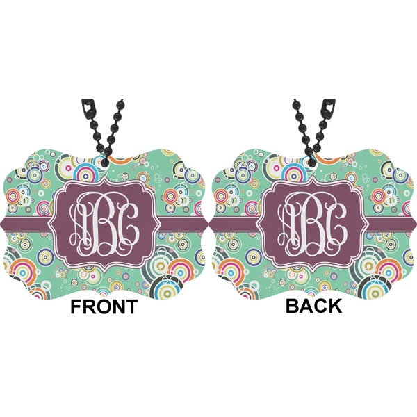 Colored Circles Car Ornament (Approval)