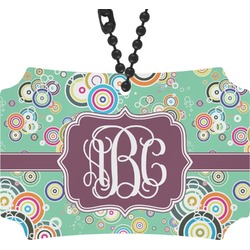 Colored Circles Rear View Mirror Ornament (Personalized)