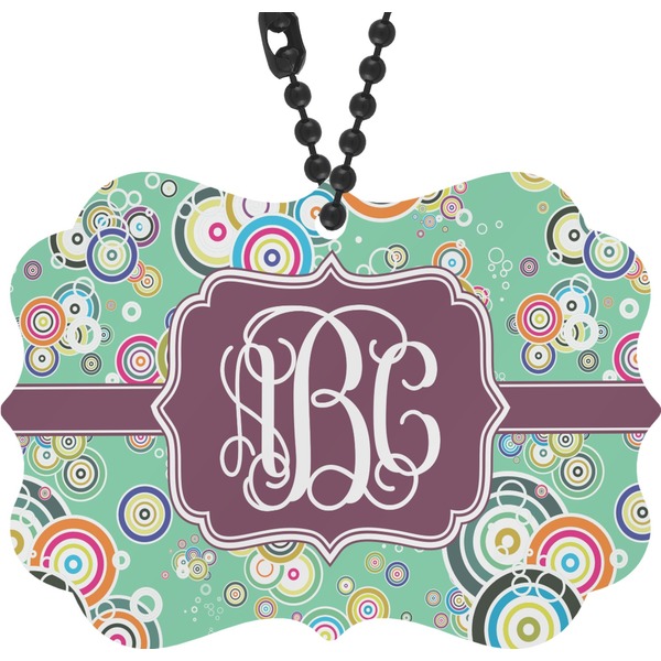 Custom Colored Circles Rear View Mirror Charm (Personalized)