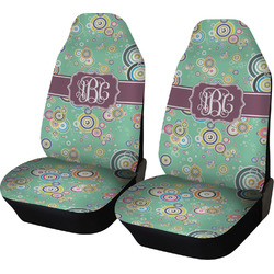 Colored Circles Car Seat Covers (Set of Two) (Personalized)