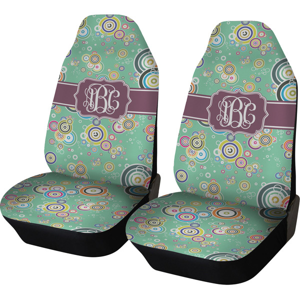 Custom Colored Circles Car Seat Covers (Set of Two) (Personalized)