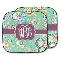 Colored Circles Car Sun Shade - Two Piece (Personalized)