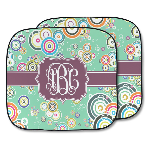 Custom Colored Circles Car Sun Shade - Two Piece (Personalized)