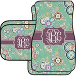 Colored Circles Car Floor Mats Set - 2 Front & 2 Back (Personalized)