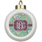 Colored Circles Ceramic Ball Ornament (Personalized)