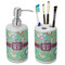 Colored Circles Ceramic Bathroom Accessories Set (Personalized)