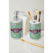 Colored Circles Ceramic Bathroom Accessories - LIFESTYLE (toothbrush holder & soap dispenser)