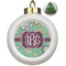 Colored Circles Ceramic Ball Ornament - Christmas Tree (Personalized)