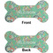 Colored Circles Ceramic Flat Ornament - Bone Front & Back (APPROVAL)