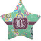 Colored Circles Ceramic Flat Ornament - Star (Front)