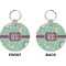Colored Circles Circle Keychain (Front + Back)