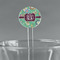 Colored Circles 5.5" Round Plastic Stir Sticks - Clear (Personalized)