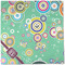 Colored Circles Cloth Napkins - Personalized Dinner (Full Open)
