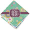 Colored Circles Cloth Napkins - Personalized Lunch (Folded Four Corners)