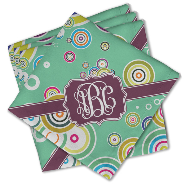 Colored Circles Cloth Napkins - Personalized Lunch (PARENT MAIN Set of 4)