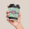 Colored Circles Coffee Cup Sleeve - LIFESTYLE