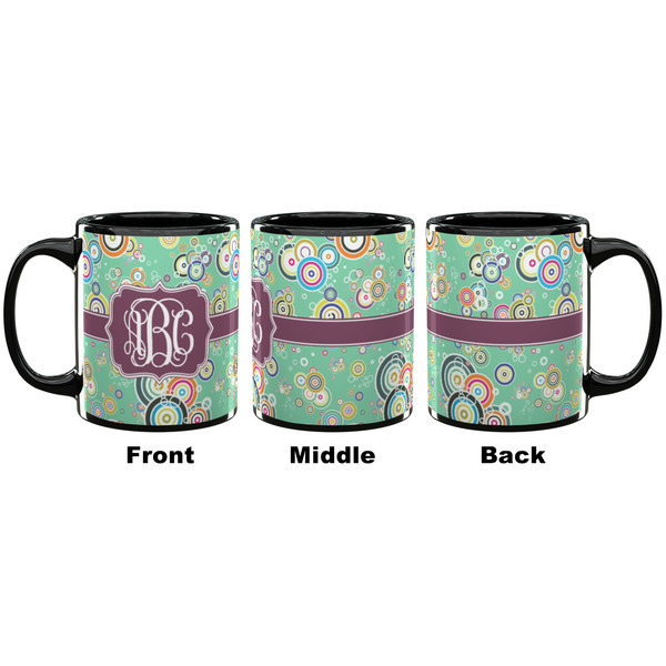 Colored Circles Coffee Mug - 11 oz - Black APPROVAL