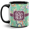Colored Circles 11 Oz Coffee Mug - Black (Personalized)