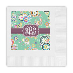 Colored Circles Embossed Decorative Napkins (Personalized)