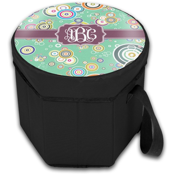 Colored Circles Collapsible Personalized Cooler & Seat (Closed)