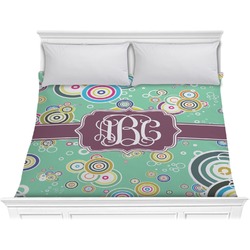 Colored Circles Comforter - King (Personalized)