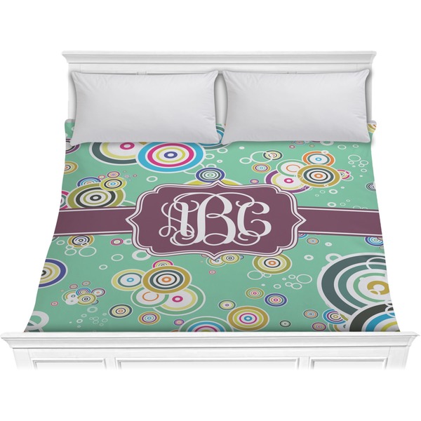 Custom Colored Circles Comforter - King (Personalized)