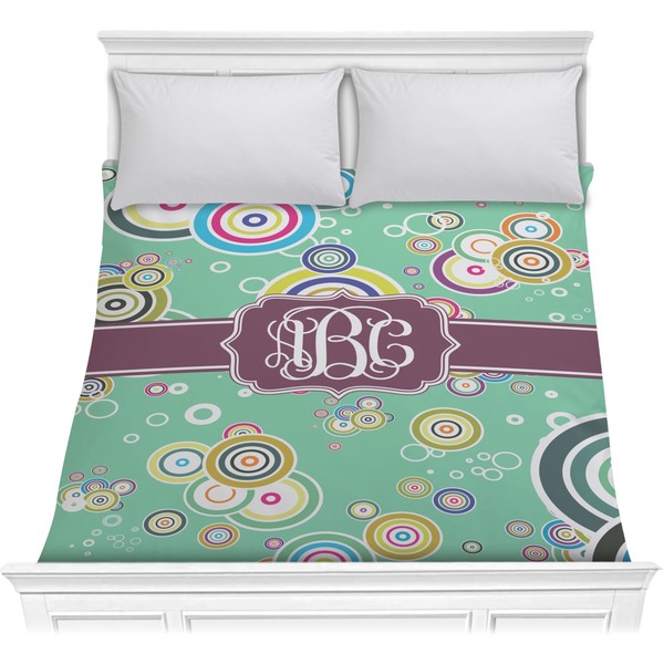 Custom Colored Circles Comforter - Full / Queen (Personalized)