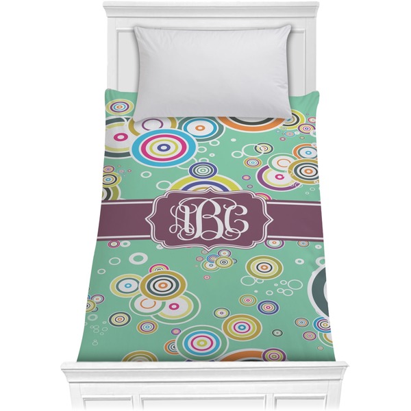 Custom Colored Circles Comforter - Twin (Personalized)