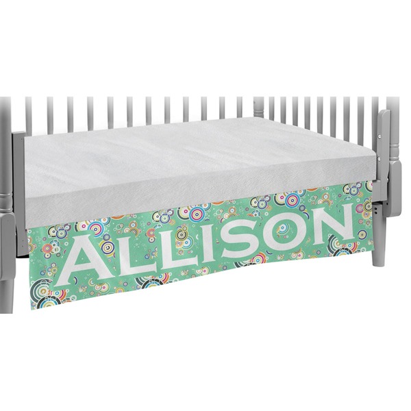 Custom Colored Circles Crib Skirt (Personalized)