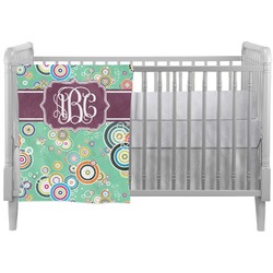 Colored Circles Crib Comforter / Quilt (Personalized)