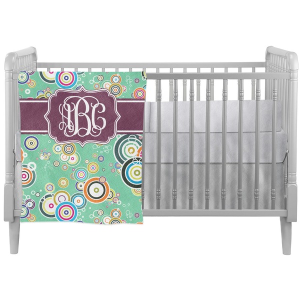 Custom Colored Circles Crib Comforter / Quilt (Personalized)