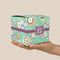 Colored Circles Cube Favor Gift Box - On Hand - Scale View