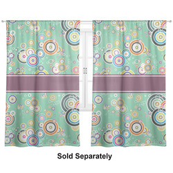 Colored Circles Curtain Panel - Custom Size