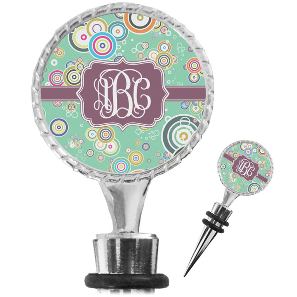 Custom Colored Circles Wine Bottle Stopper (Personalized)