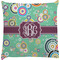 Colored Circles Decorative Pillow Case (Personalized)
