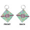 Colored Circles Diamond Keychain (Front + Back)