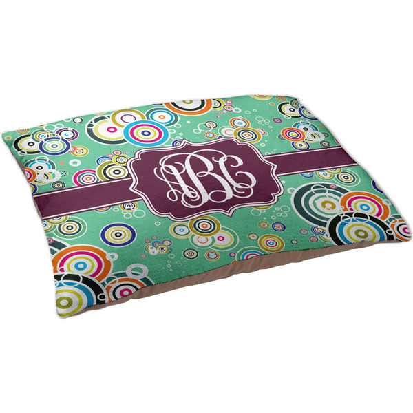 Colored Circles Dog Bed - Large