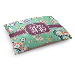 Colored Circles Dog Bed - Medium w/ Monogram