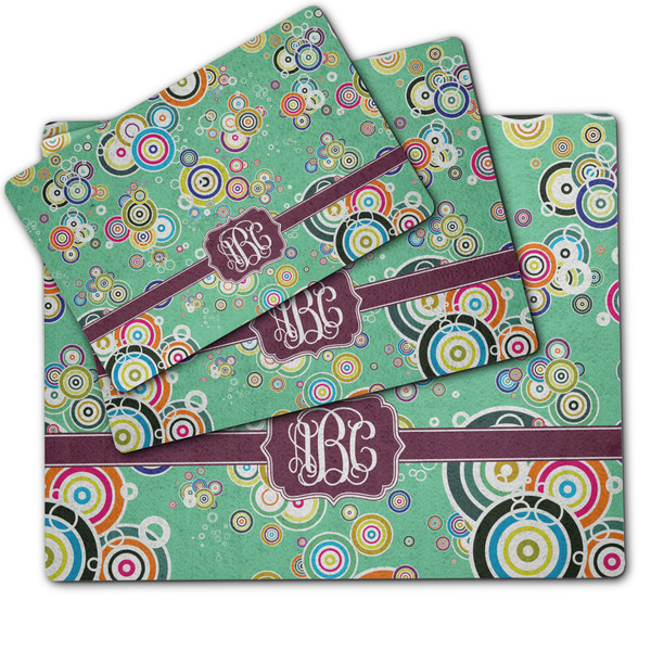 Colored Circles Dog Food Mat - MAIN (sm, med, lrg)