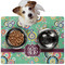 Colored Circles Dog Food Mat - Medium LIFESTYLE