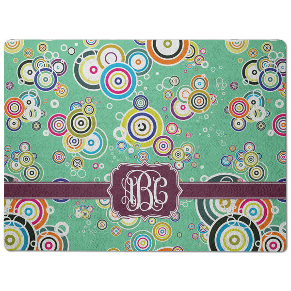 Colored Circles Dog Food Mat - Medium without bowls