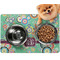 Colored Circles Dog Food Mat - Small LIFESTYLE