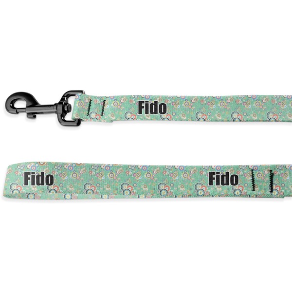 Custom Colored Circles Deluxe Dog Leash (Personalized)
