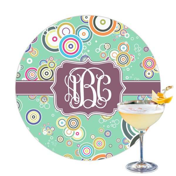 Custom Colored Circles Printed Drink Topper (Personalized)
