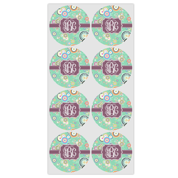 Colored Circles Drink Topper - Medium - Set of 12