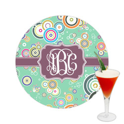 Colored Circles Printed Drink Topper -  2.5" (Personalized)