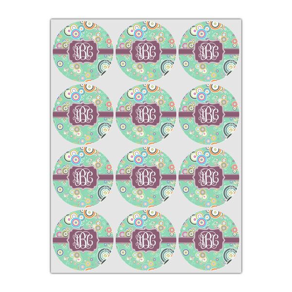 Colored Circles Drink Topper - Small - Set of 12